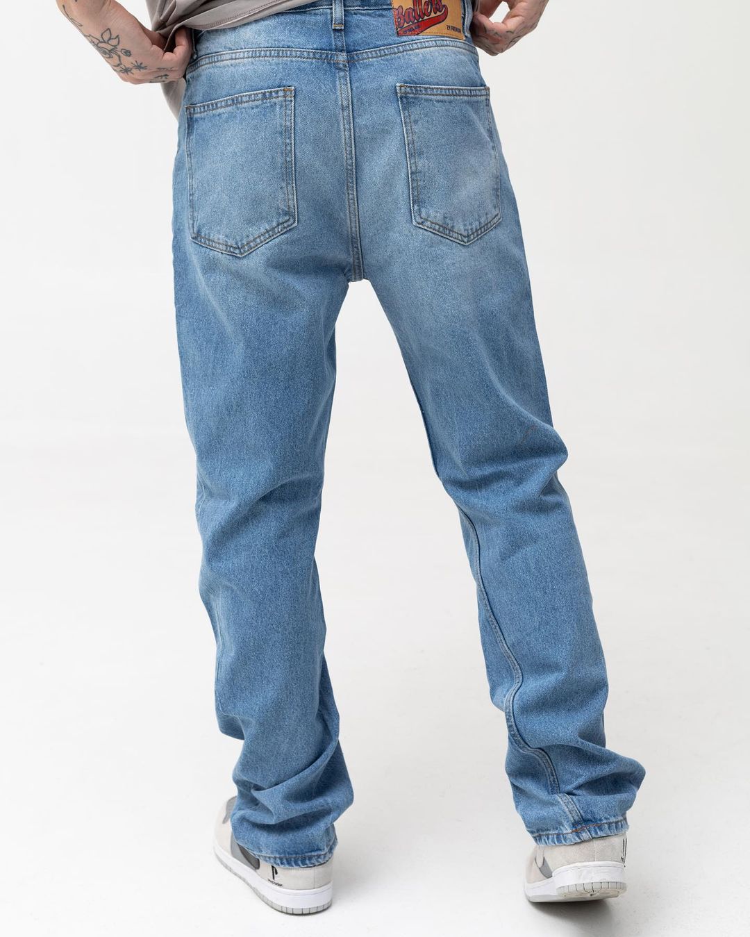 Чоловічі сині джинси BEZET базові Washed - Фото 3