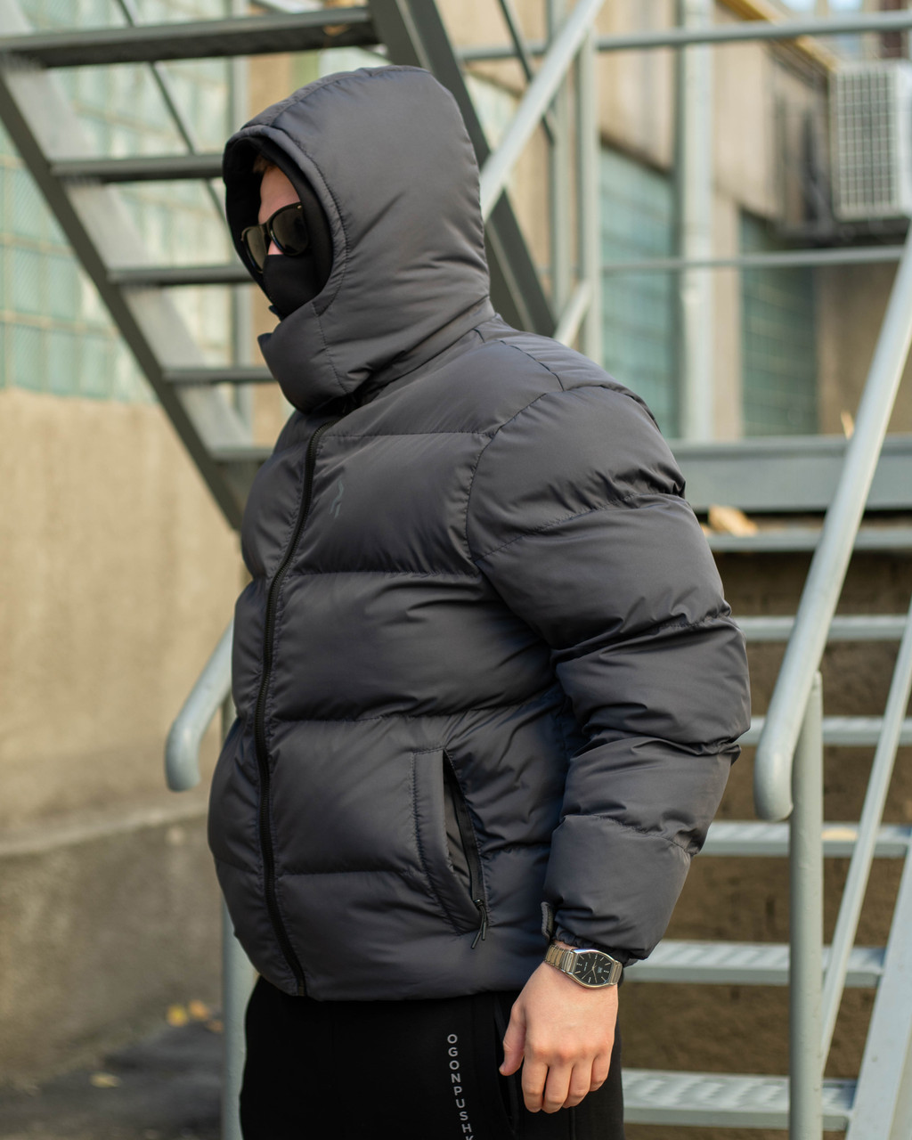 Зимняя мужская куртка Homie 2.0 Recycle графит Пушка Огонь - Фото 2