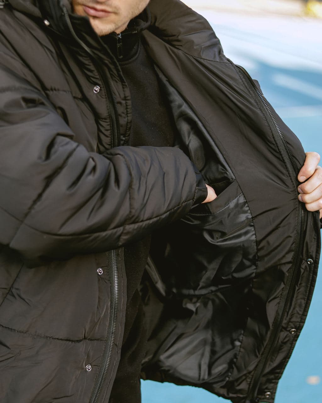 Мужская зимняя куртка Reload Over черная - Фото 9