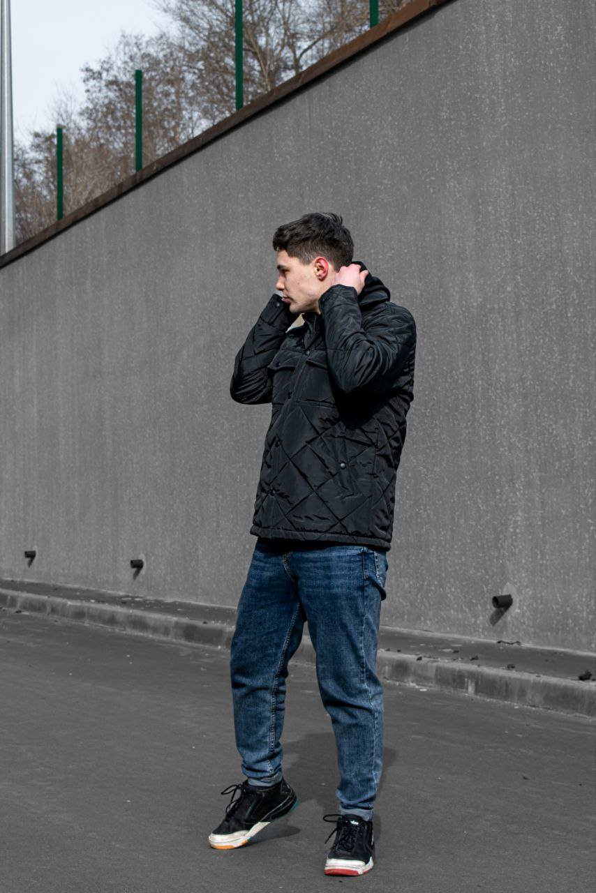Стеганная мужская куртка-рубашка Reload Stitch, черный - Фото 4