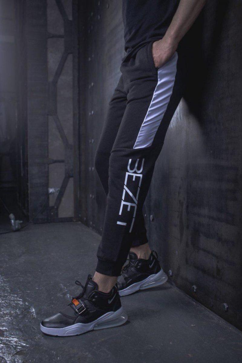 Спортивные штаны bezet freestyle black/white'19 - Фото 3