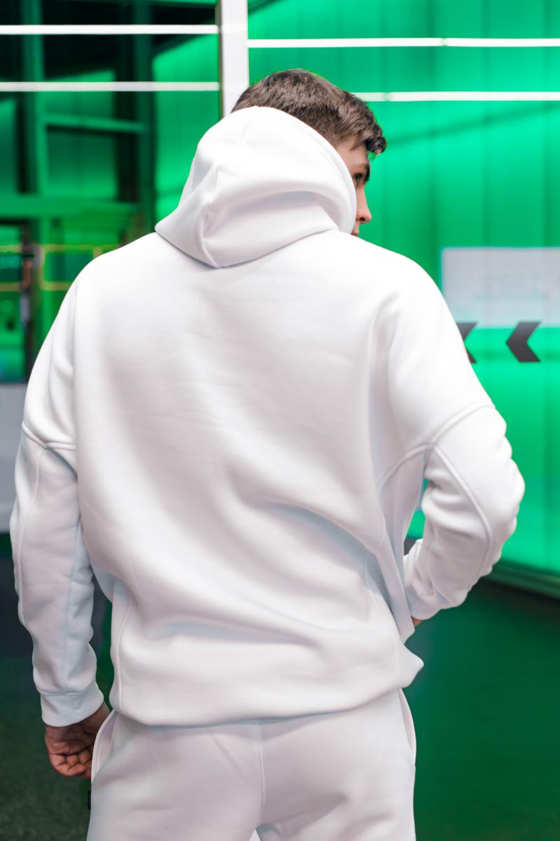 Костюм чоловічий спортивний Intruder Oversize (Худі толстовка на лисицю, штани) білий - Фото 8