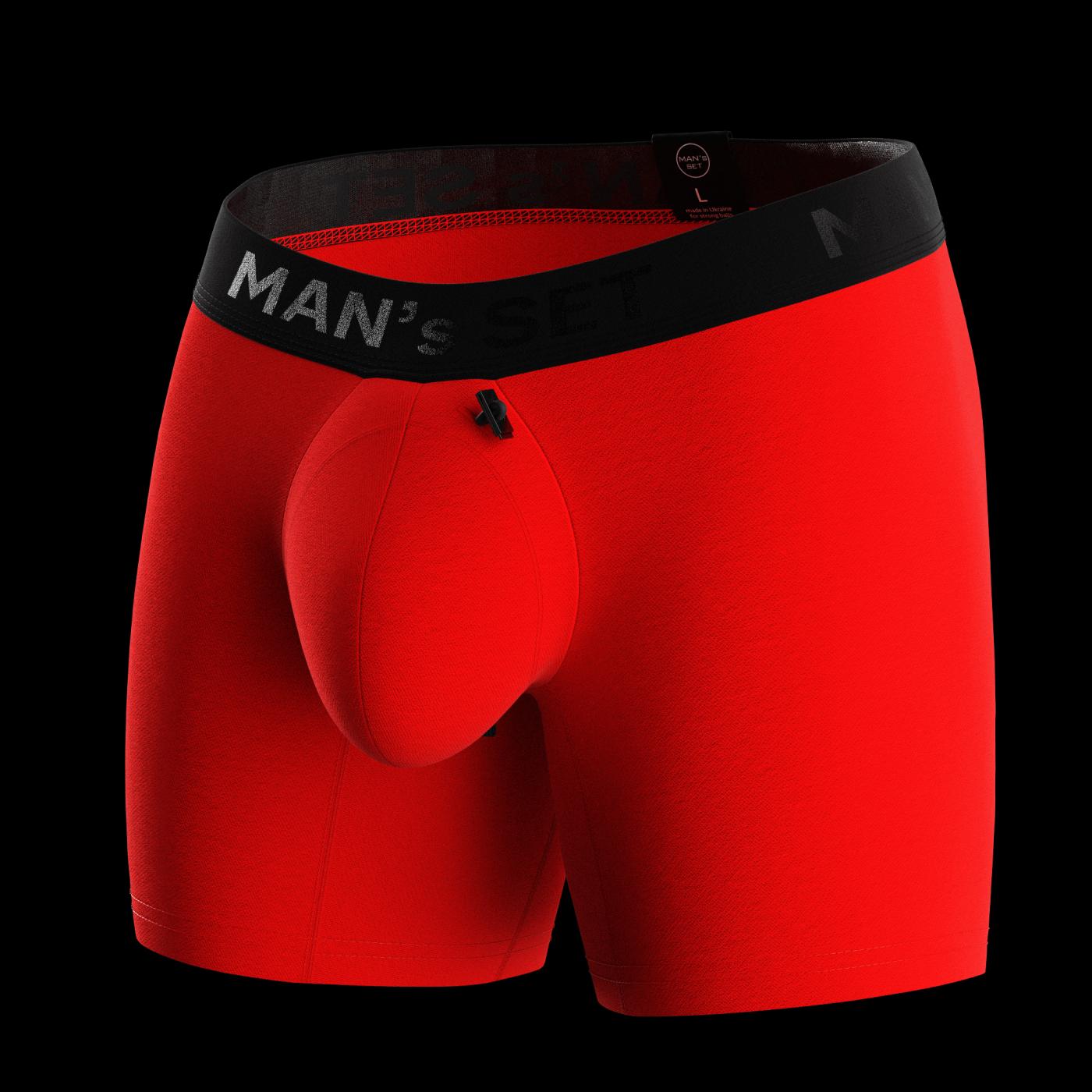 Чоловічі анатомічні боксери, Intimate PRO, Black Series, червоний MansSet