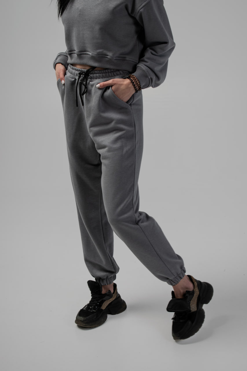 Женский спортивный костюм Crop Reload серый  - Фото 5