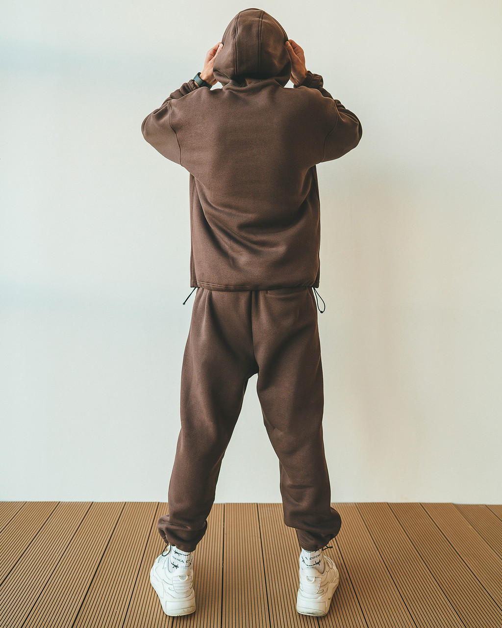 Теплий спортивний костюм оверсайз OGONPUSHKA Scale 2.0 коричневий Пушка Огонь - Фото 3