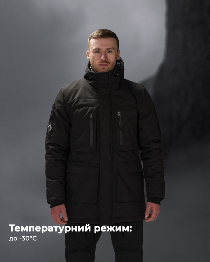 Куртка парка зимова BEZET Ісландія чорний - Фото 6