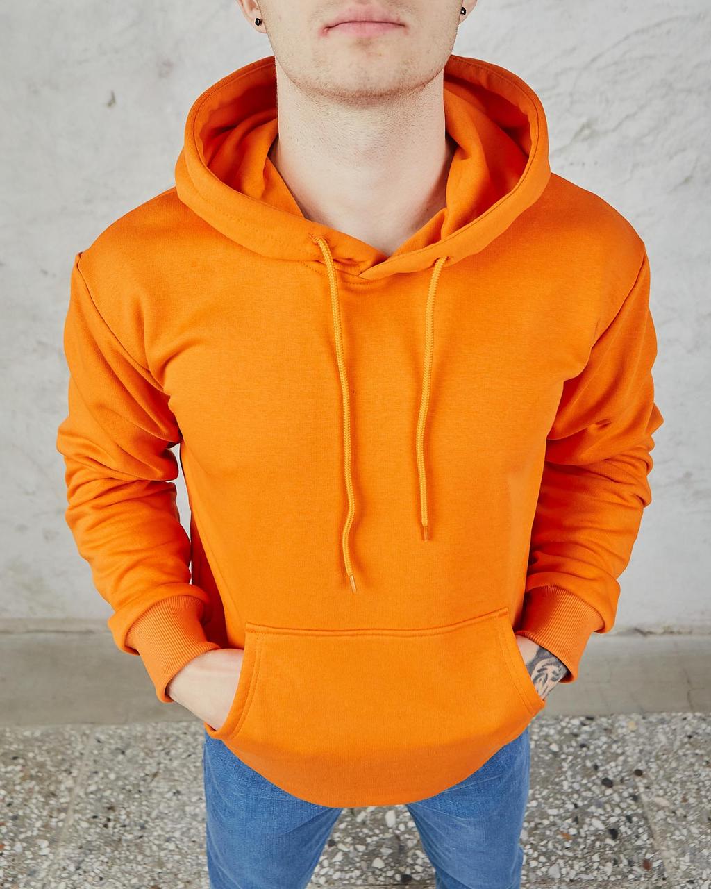 Худі чоловічий помаранчевий без принта від бренду ТУР TURWEAR - Фото 5