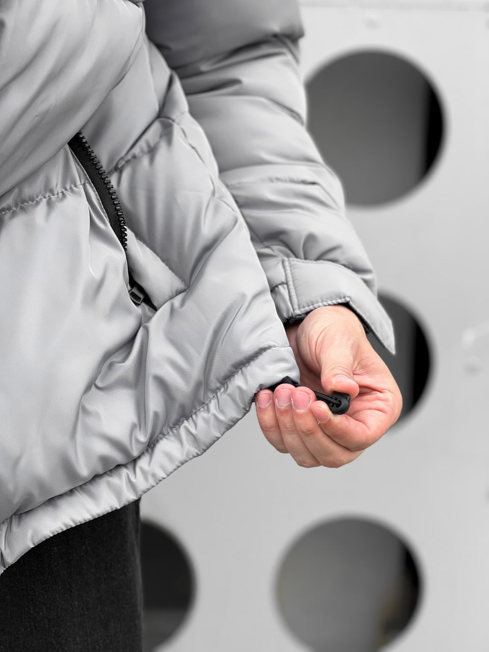 Мужская зимняя куртка-пуховик Reload Simple серый - Фото 8