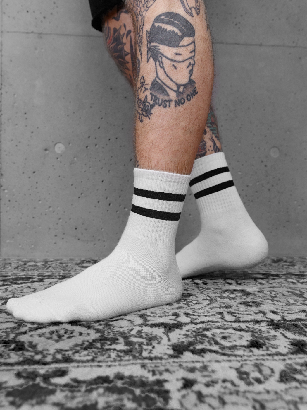 Шкарпетки BEZET Basic white / black '20 - Фото 3
