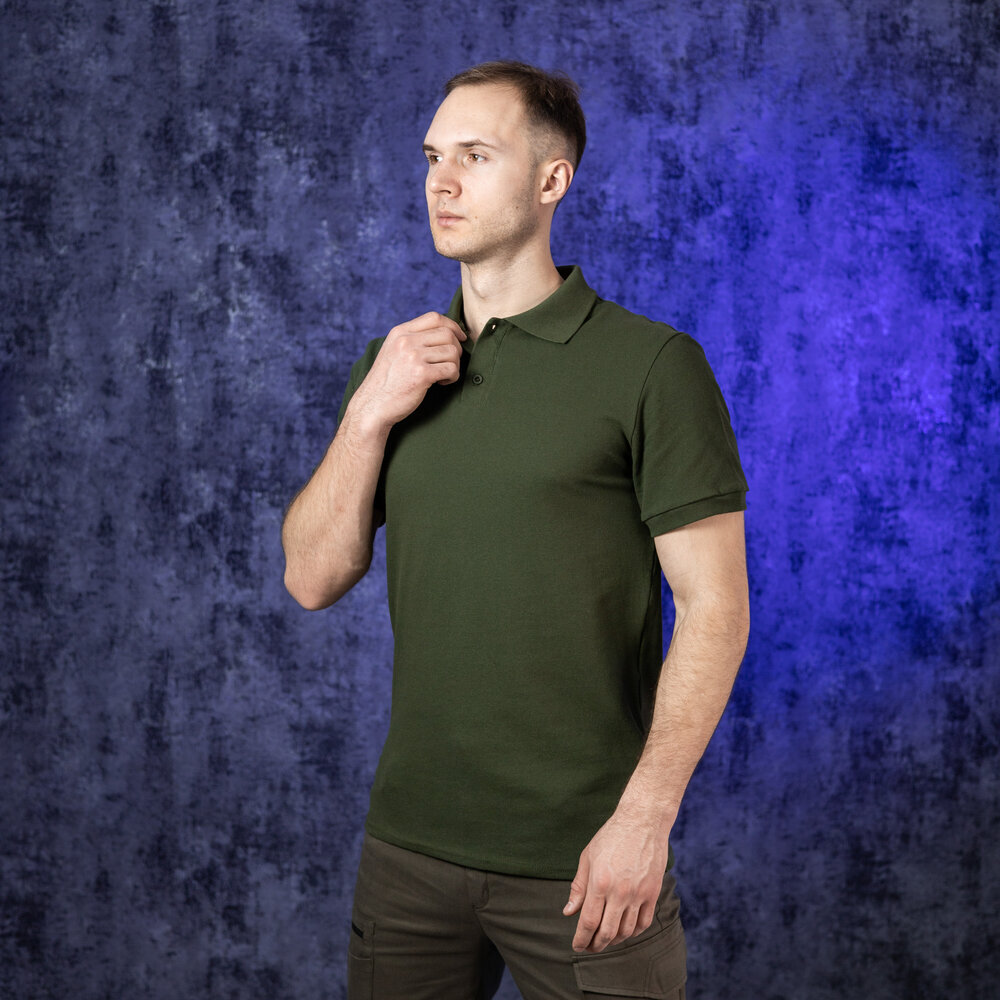 Чоловіча футболка поло світло-сіра Pobedov Loft POBEDOV