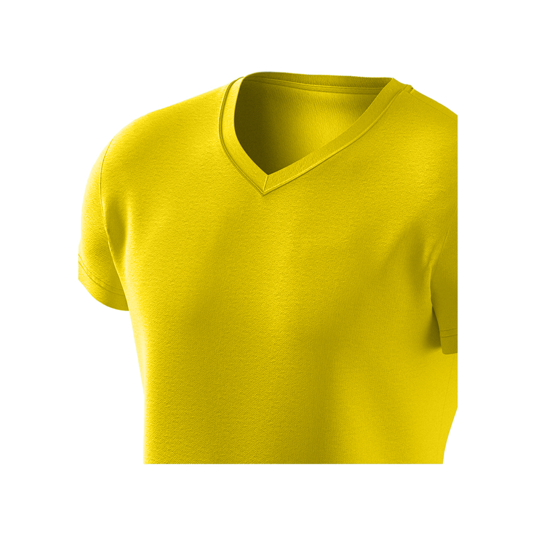 Футболка Basic V-neck, жовтий MansSet - Фото 3