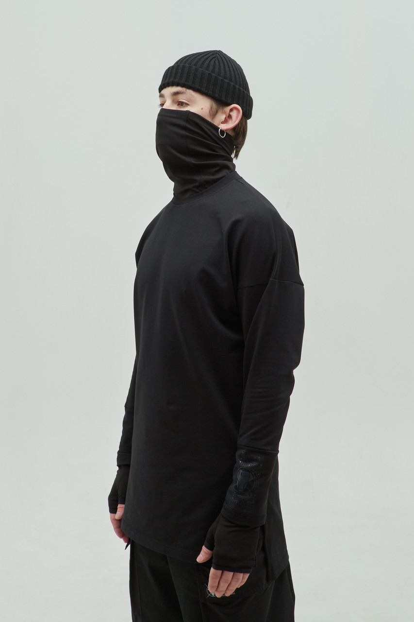 Лонгслив мужской черный с принтом от бренда ТУР модель Амфибия TURWEAR - Фото 7