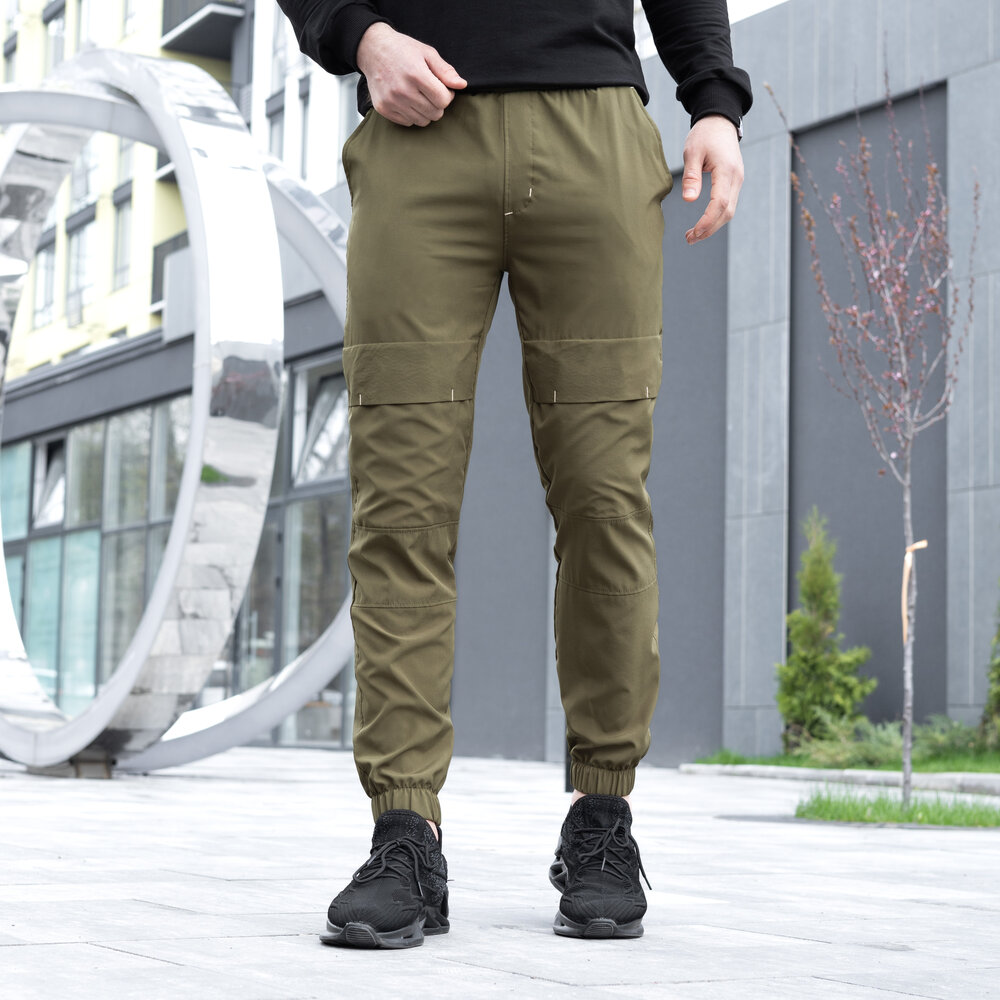 Чоловічі штани джоггери з кишенями хакі Pobedov Vershyna POBEDOV - Фото 7