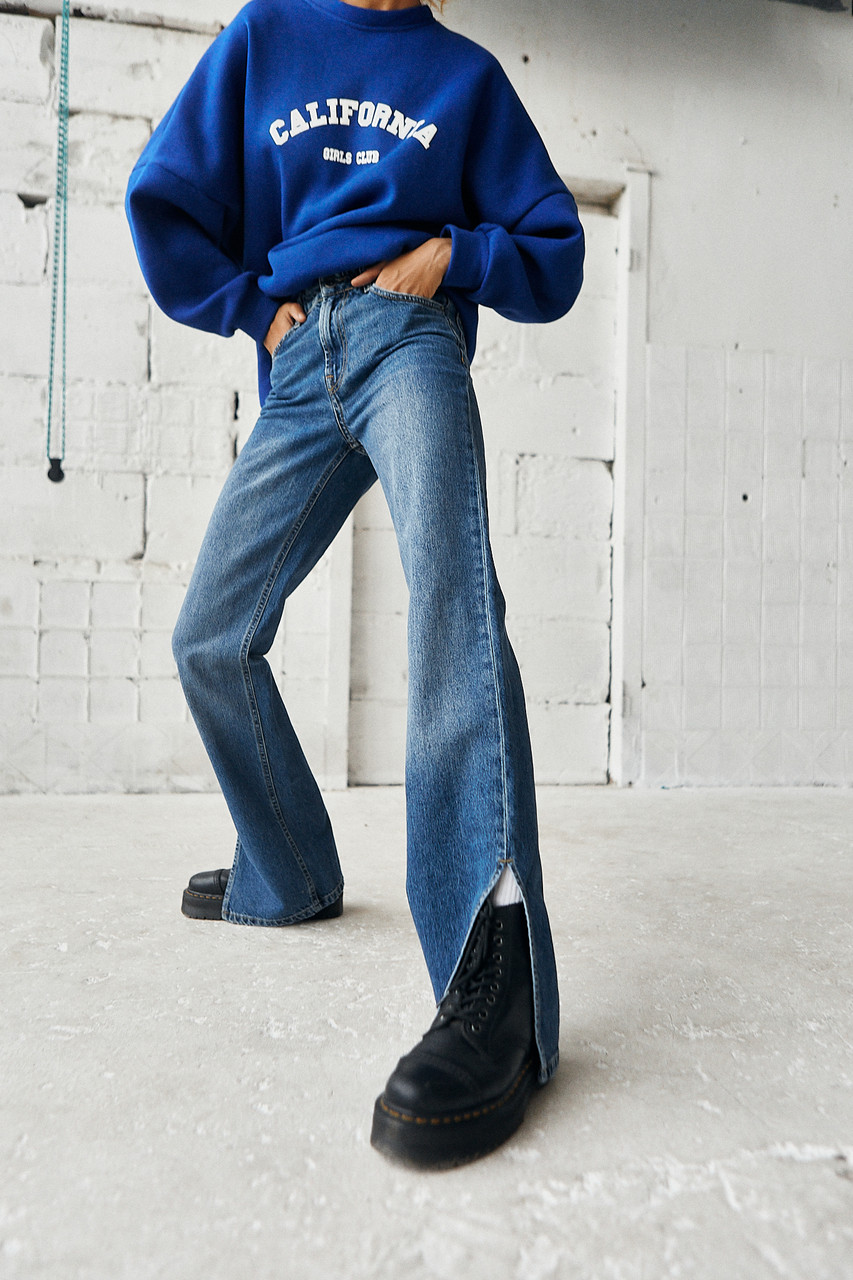 Жіночі джинси із розрізами Джойс сині модель від бренду ТУР TURWEAR - Фото 5
