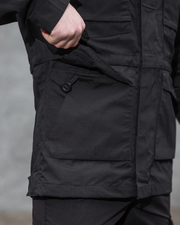 Куртка ветровка тактическая BEZET Shadow черный - Фото 2
