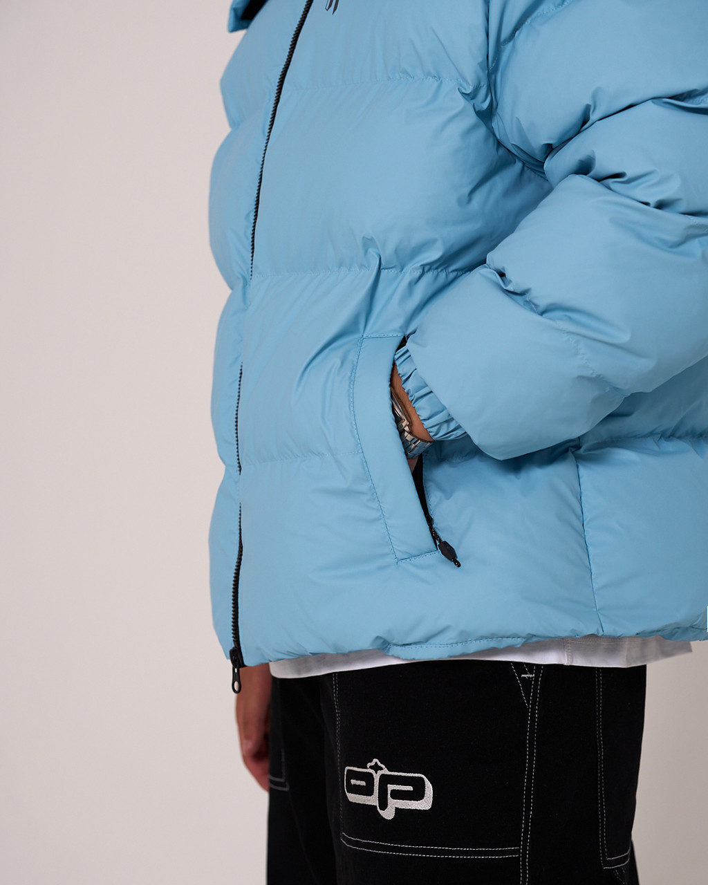Зимова чоловіча куртка OGONPUSHKA Homie 3.0 блакитна OGONPUSHKA - Фото 3