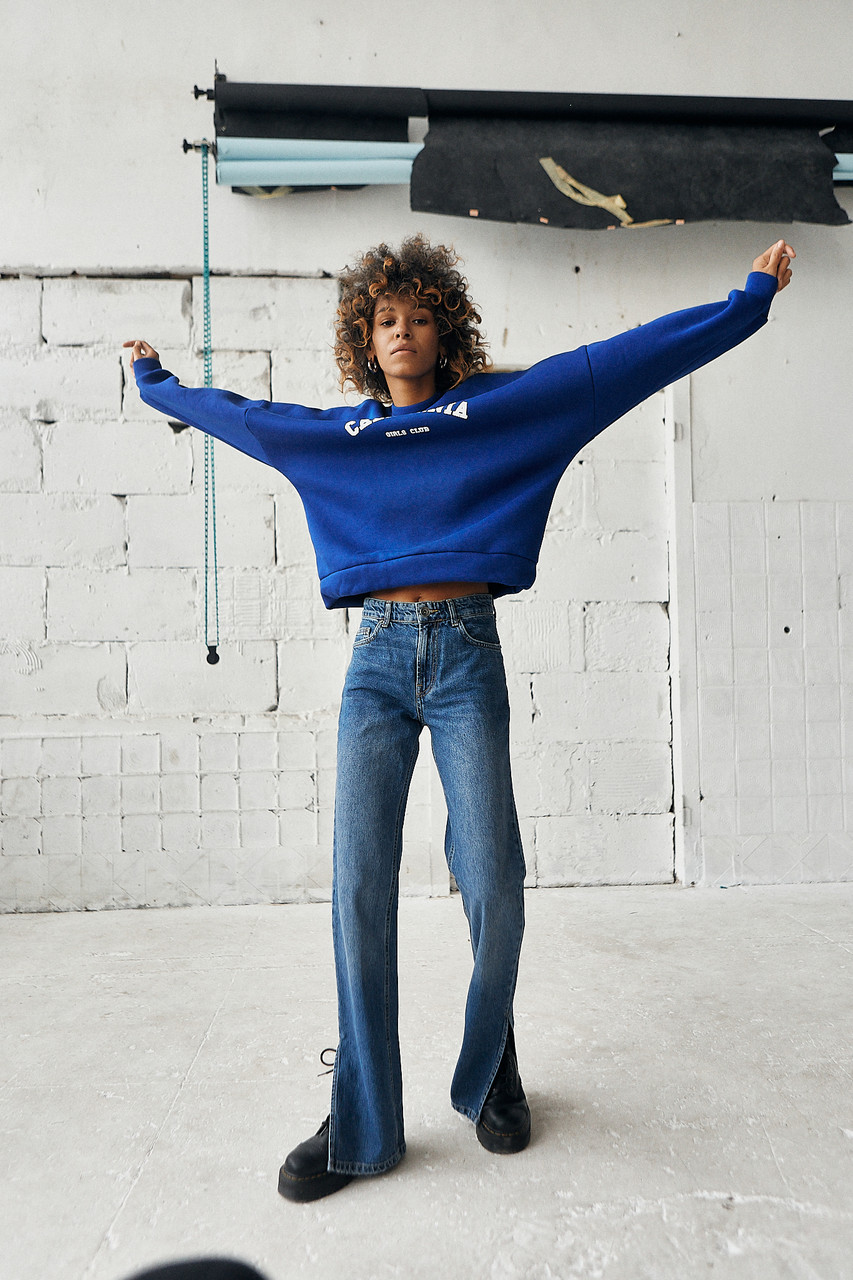 Женские джинсы с разрезами Джойс синие модель от бренда ТУР TURWEAR - Фото 4