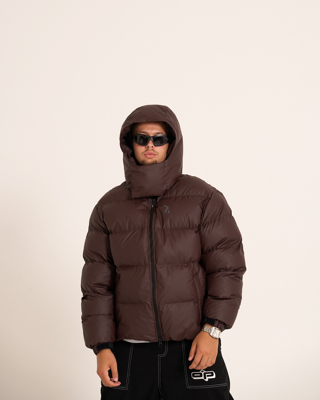 Зимова чоловіча куртка OGONPUSHKA Homie 3.0 коричнева OGONPUSHKA - Фото 2