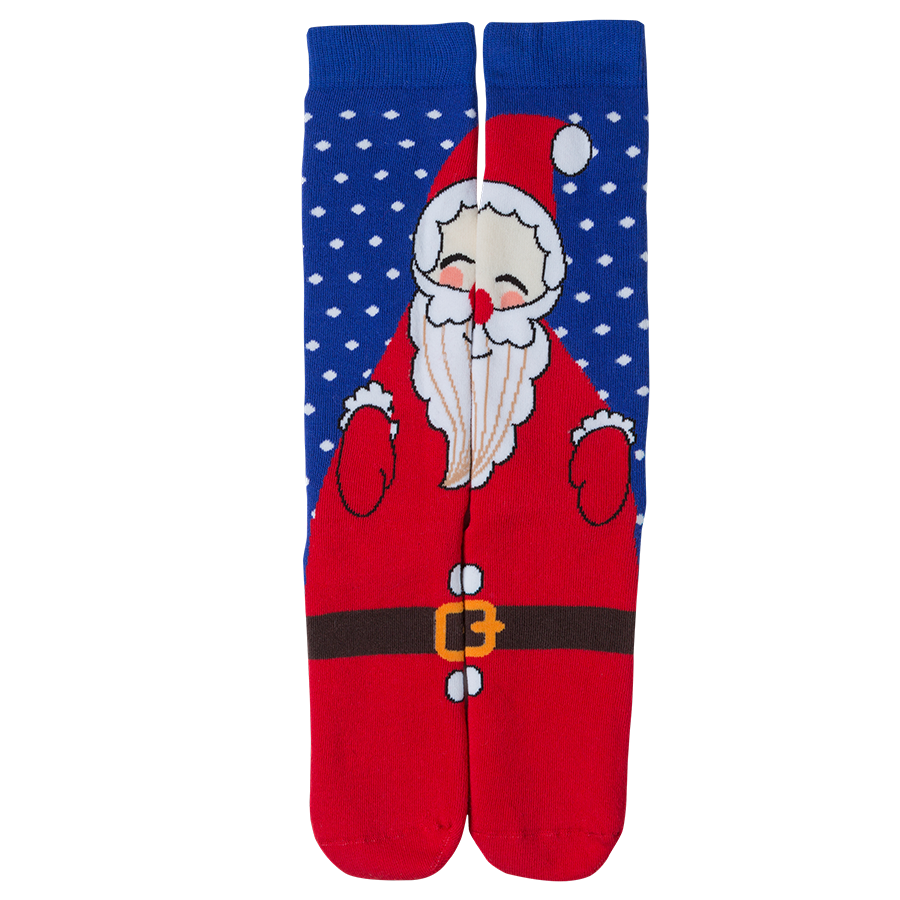 Шкарпетки новорічні унісекс, Санта на синьому MansSet - Фото 3