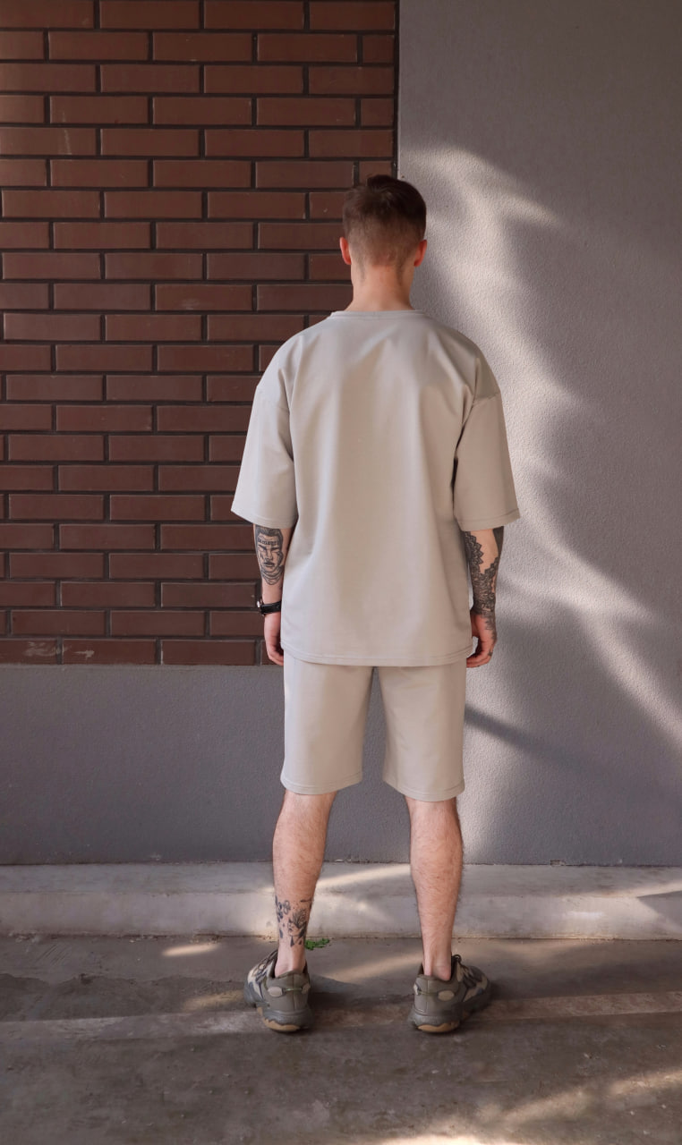 Чоловічий літній комплект футболки та шорти Reload TOM однотонний сірий - Фото 4