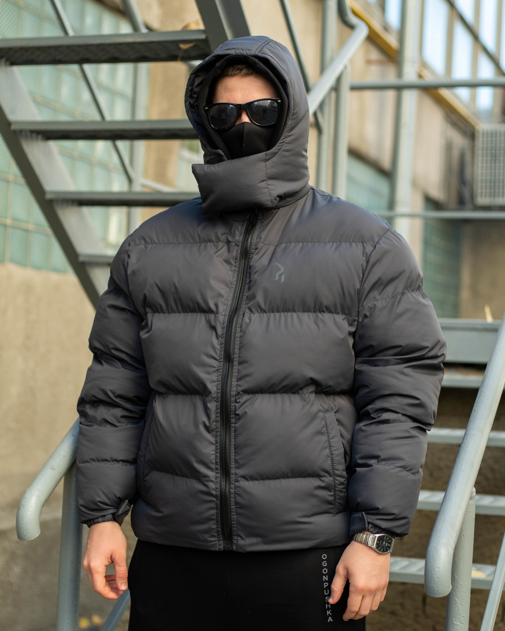 Зимняя мужская куртка Homie 2.0 Recycle графит Пушка Огонь