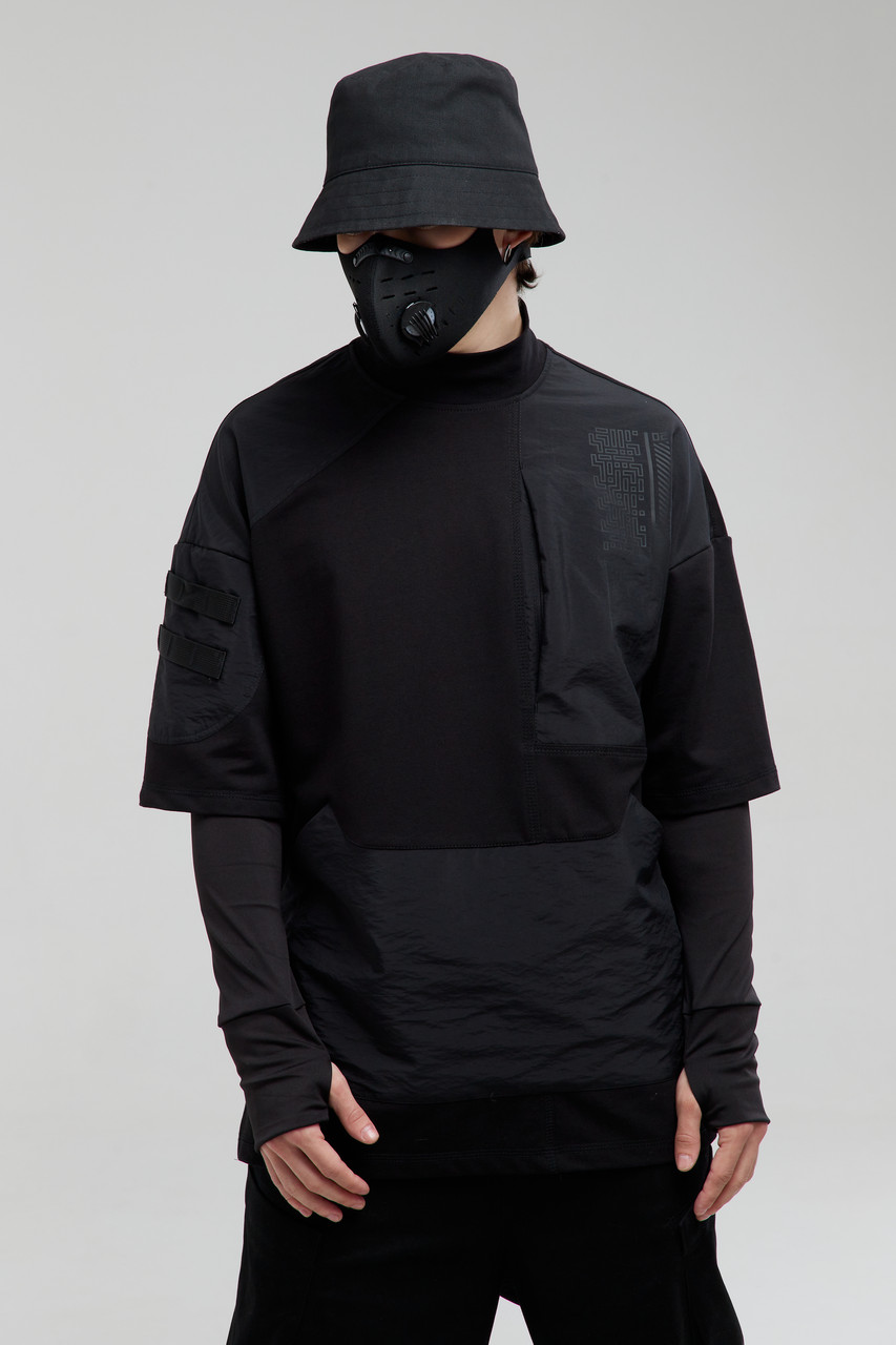 Лонгслив мужской черный с принтом от бренда ТУР модель Хасаши, размер S,M,L,XL TURWEAR - Фото 10