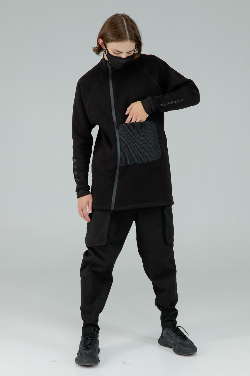 Свитшот мужской черный на флисе от бренда ТУР модель Рептилия TURWEAR - Фото 8
