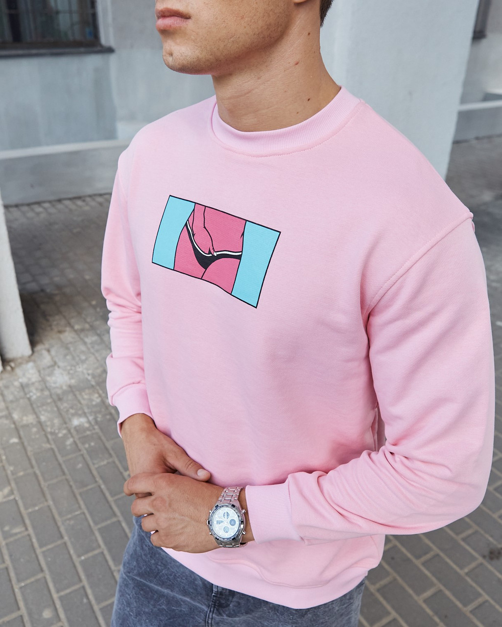 Свитшот мужской розовый от бренда ТУР TURWEAR - Фото 5