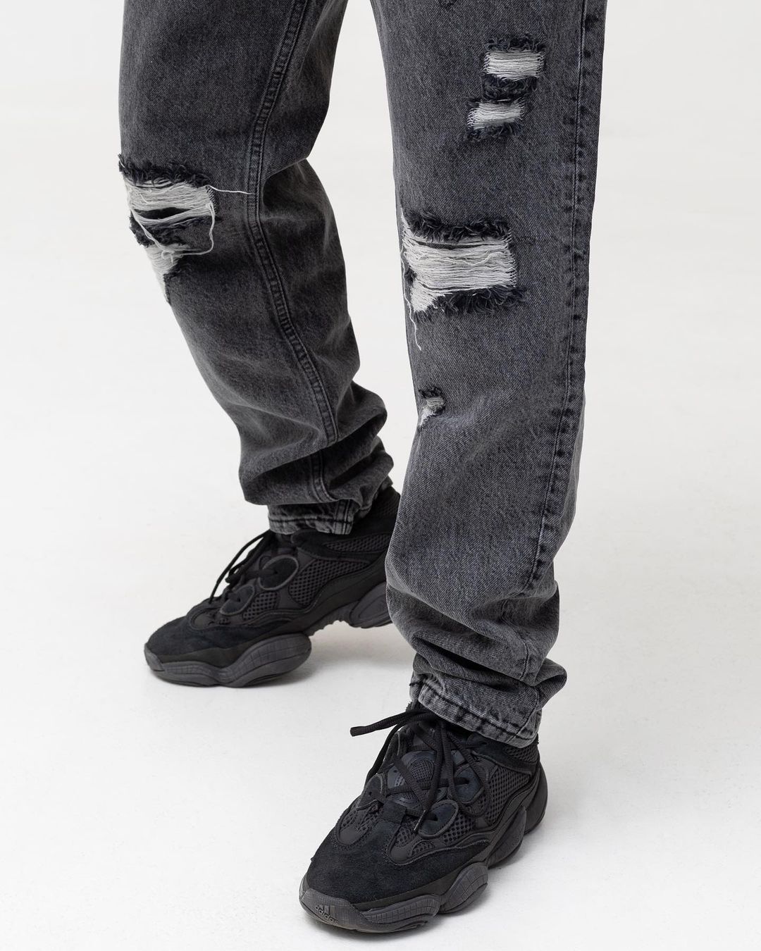 Чоловічі темно-сірі джинси BEZET базові рвані - Фото 4