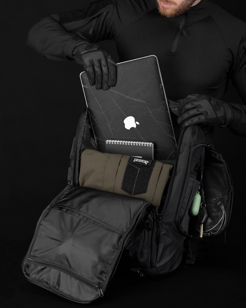 Рюкзак тактический функциональный BEZET черный - Фото 13