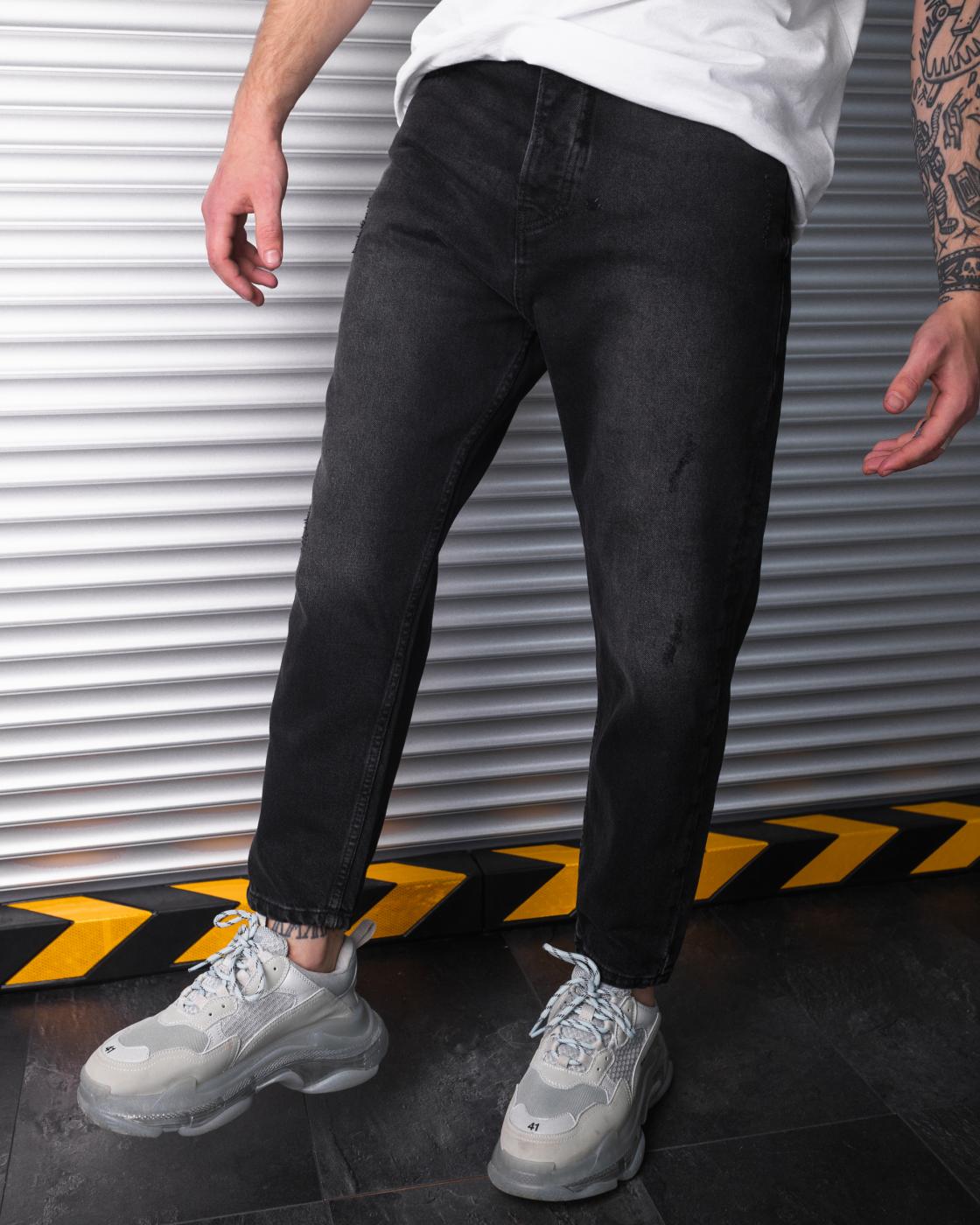 Чорні чоловічі джинси бойфренди BEZET BASIC - Фото 4