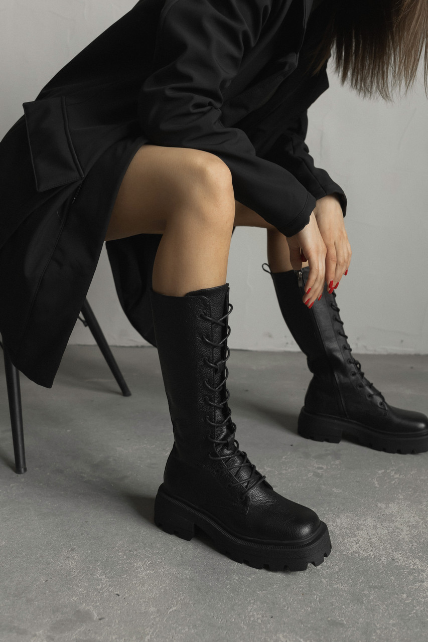 Кожаные демисезонные высокие женские ботинки от бренда TUR модель Рекса (Rexa) размер 36, 37, 38, 39, 40 TURWEAR - Фото 10