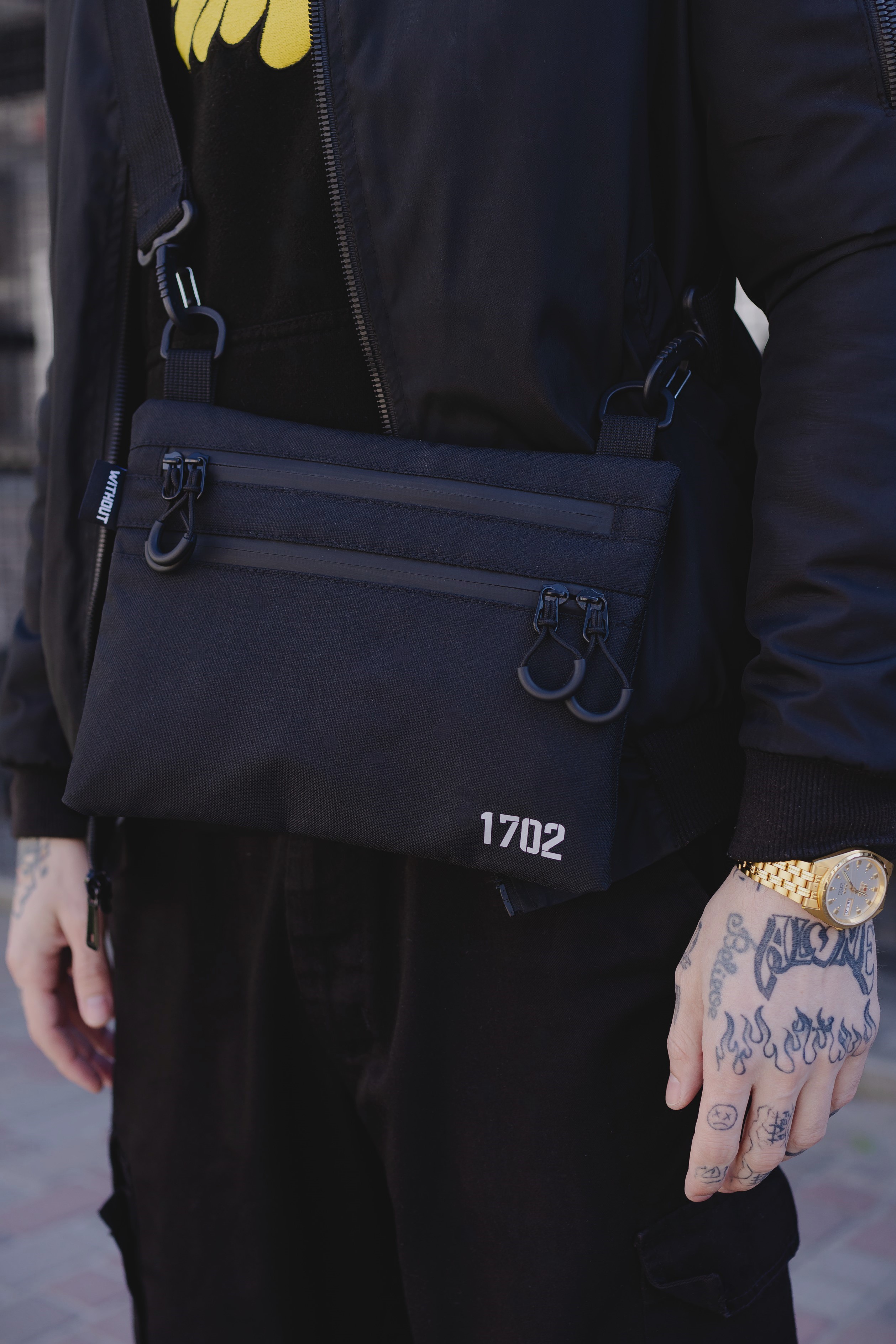 Женская сумка через плечо Without Brick Reflective Black