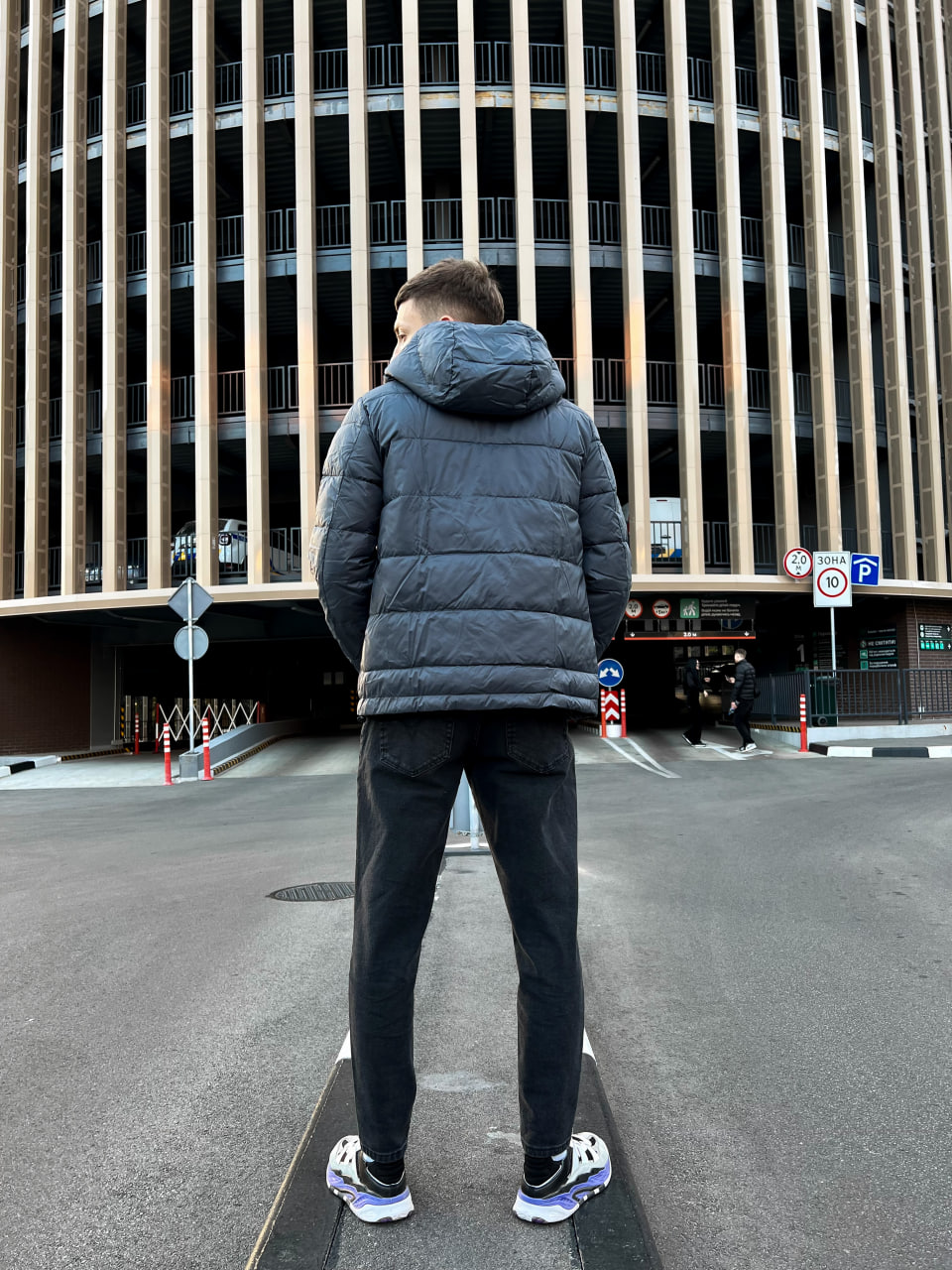Мужская куртка стеганая демисезонная Reload Rainbow23 темно серый - Фото 4