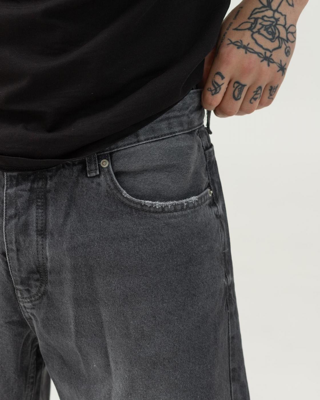 Темно-серые джинсовые шорты BEZET базовые - Фото 4