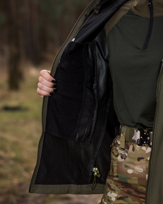 Жіноча куртка вітровка BEZET Protect хакі - Фото 8
