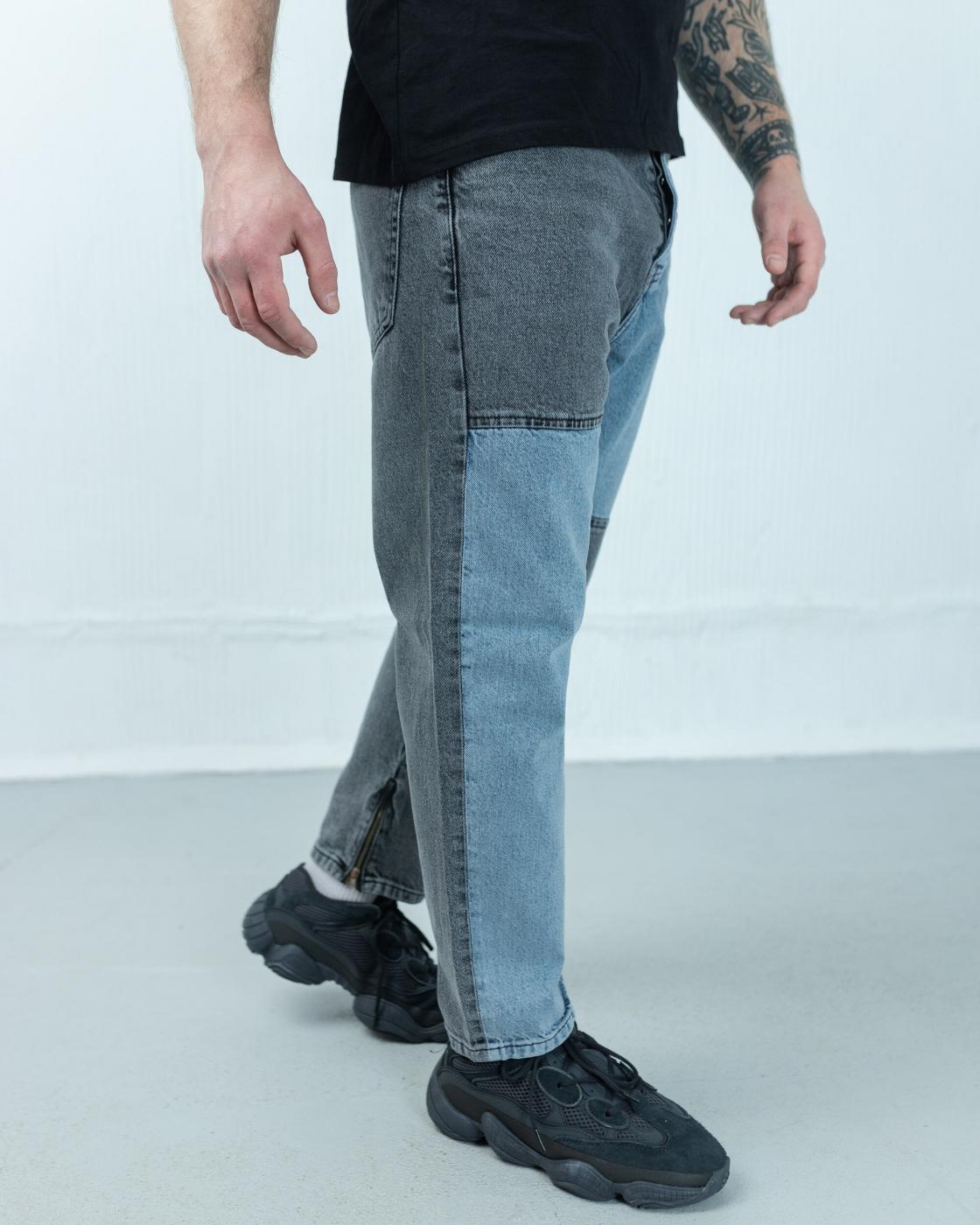 Чоловічі дизайнерські джинси бойфренди BEZET Patched - Фото 5