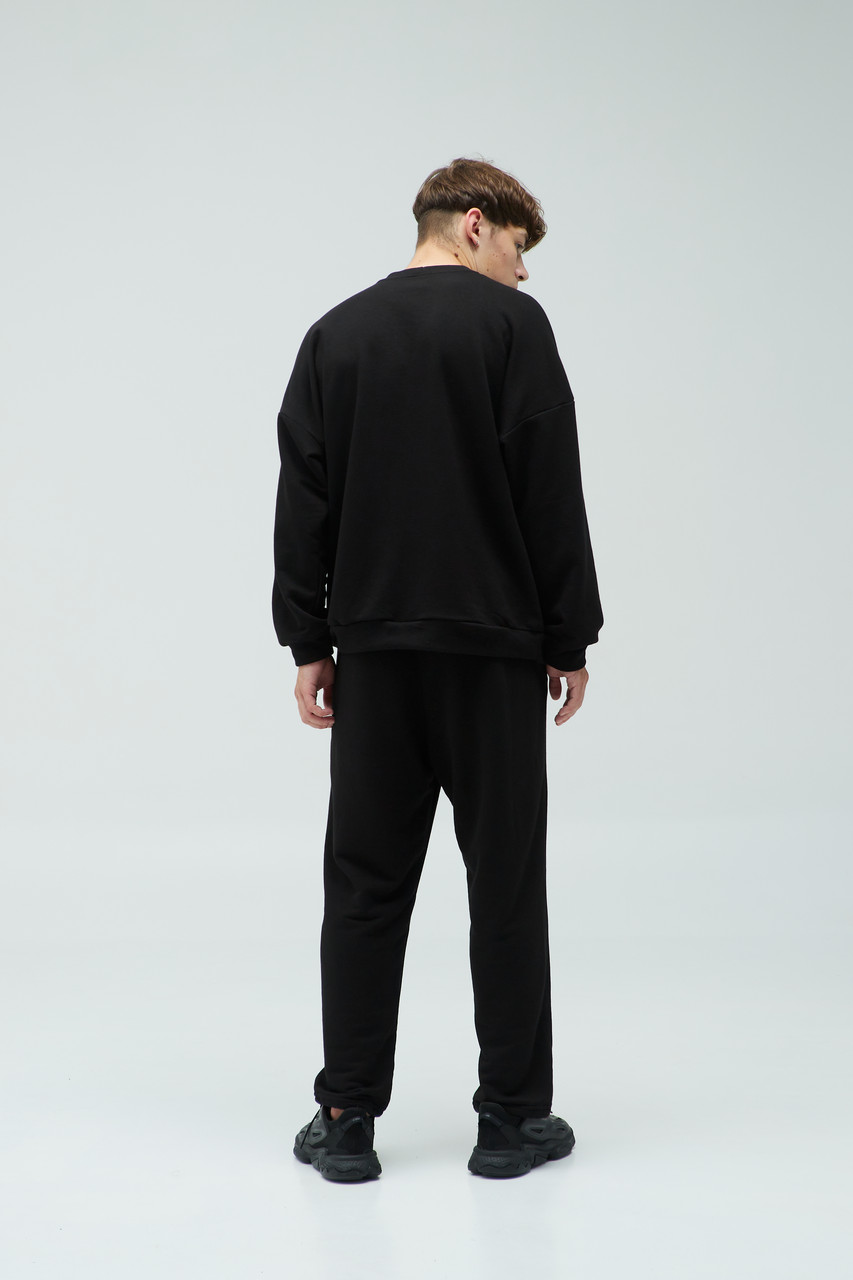 Спортивные штаны оверсайз черные на резинке модель Либерти от бренда ТУР TURWEAR - Фото 7