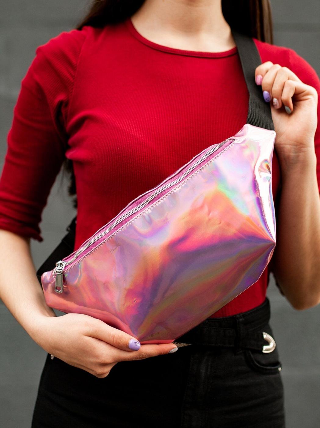 Женская сумка на пояс Venus розовая SGEmpire