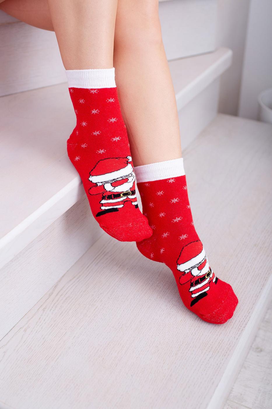 Новорічні Шкарпетки Without Santa Dab Red