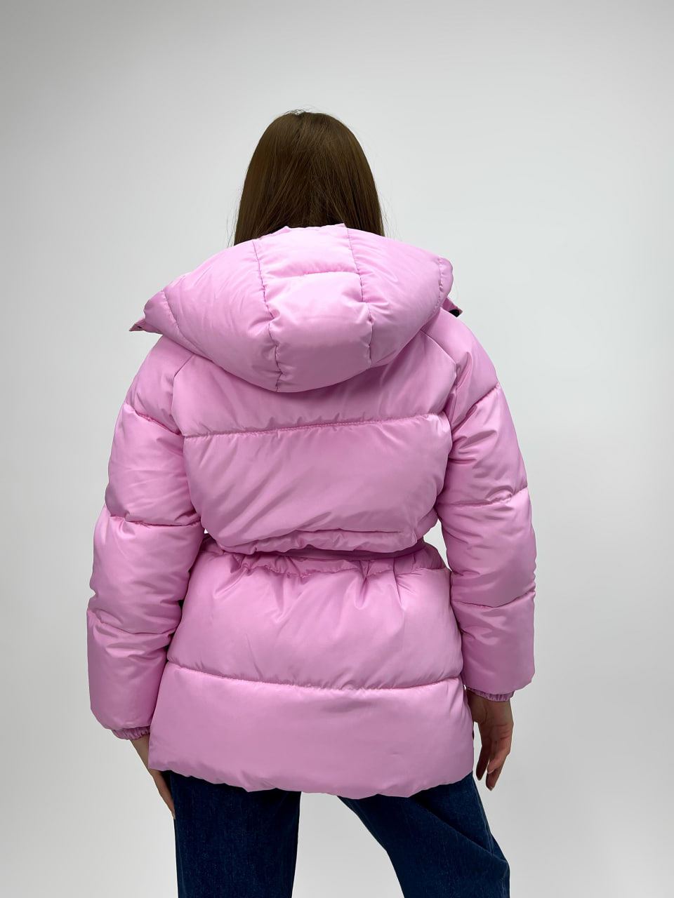 Жіноча зимова куртка-пуховик Reload Elly рожевий/ Зимовий пуховик оверсайз стильний теплий - Фото 7