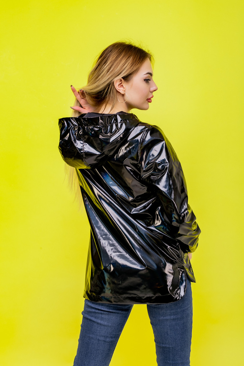 Анорак жіночий 'Unique' вітровка куртка спортивна дощовик Intruder чорна - Фото 10