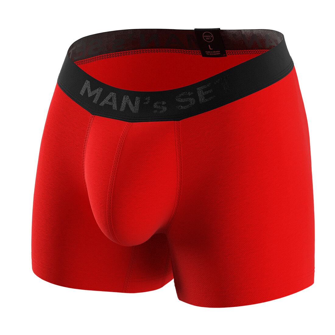 Чоловічі анатомічні боксери, Intimate, Black Series, червоний MansSet - Фото 6