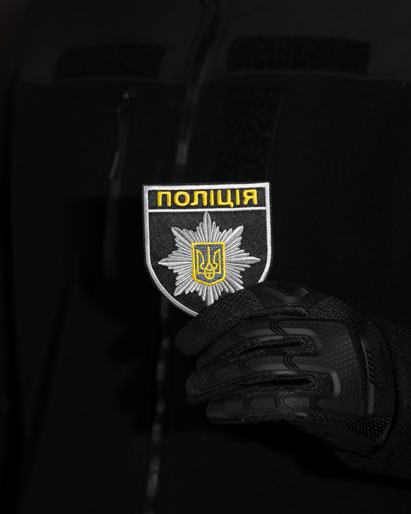 Шеврон BEZET Полиция Щит черный - Фото 3