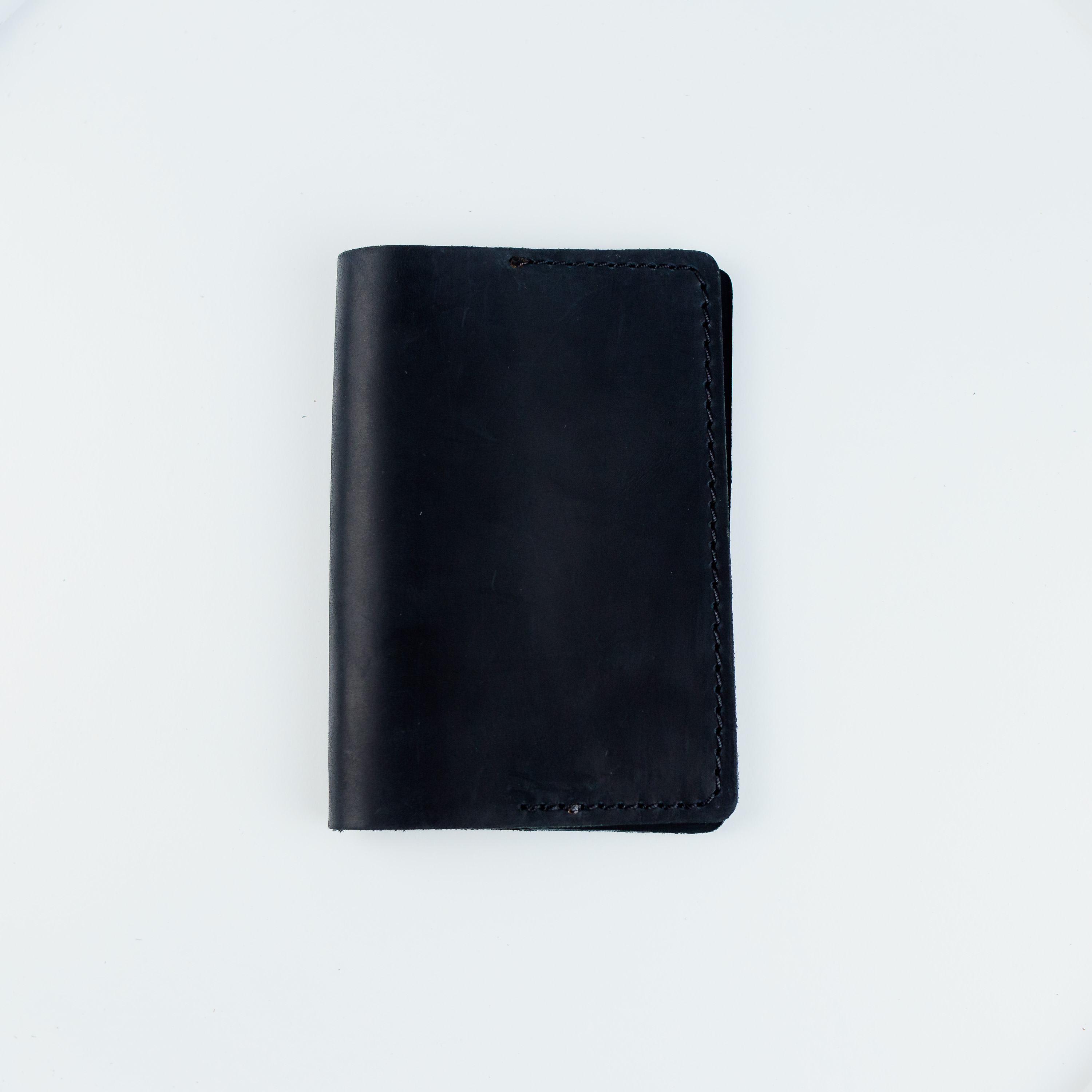 Обложка на паспорт из натуральной кожи черная SKILL - Фото 7
