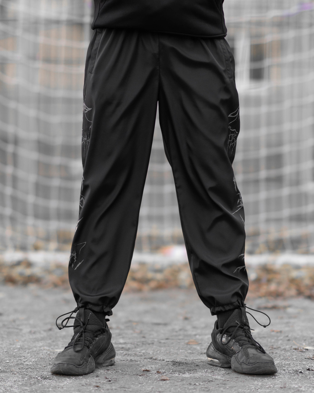 Спортивні штани OGONPUSHKA Cut чорні Пушка Огонь - Фото 9