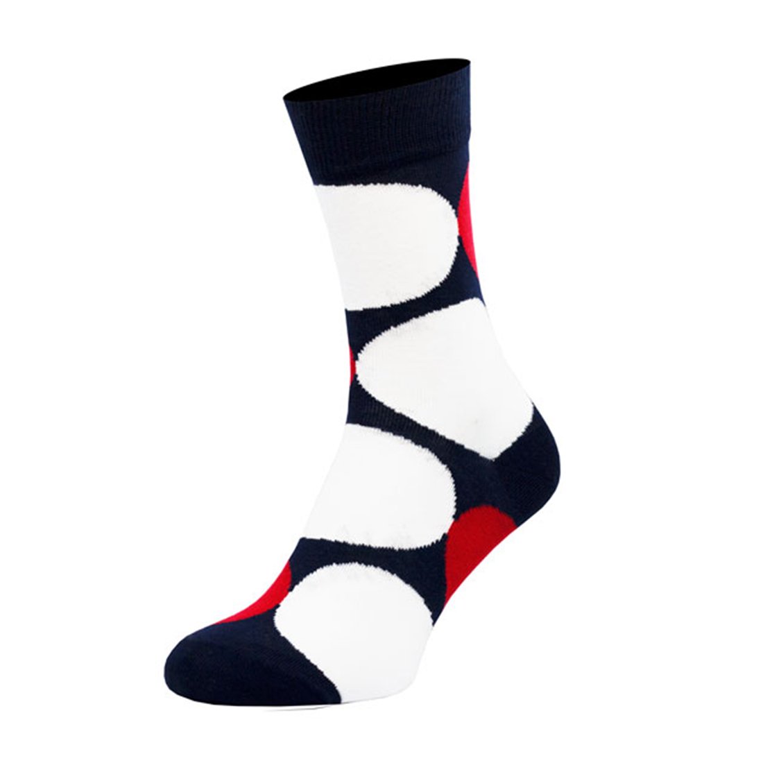 Шкарпетки чоловічі кольорові з бавовни, білі кулі MansSet