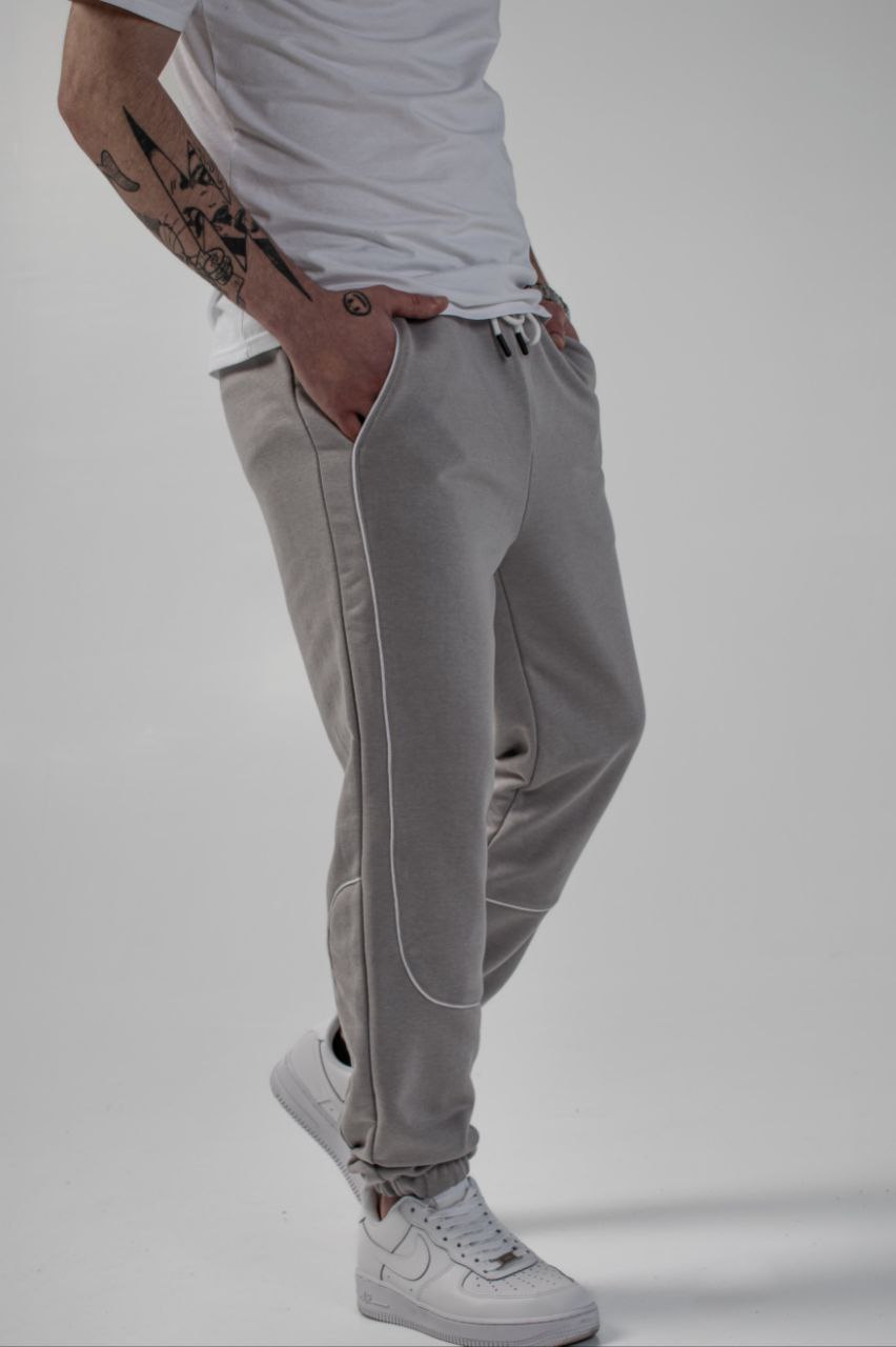 Мужские трикотажные спортивные штаны Reload Factor светло-серый     - Фото 6