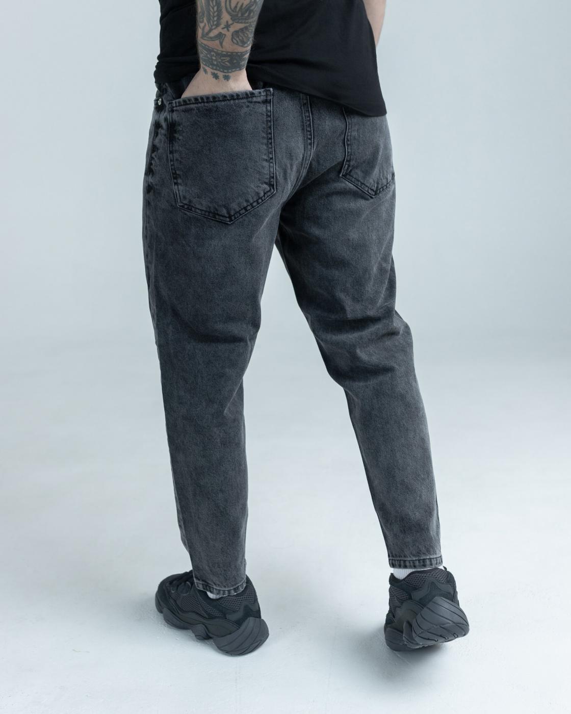 Сірі чоловічі джинси бойфренди BEZET PATCHED - Фото 3