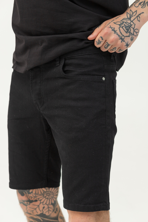 Черные джинсовые шорты BEZET базовые - Фото 5